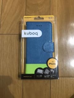 iPhone7用 手帳ケース ブルー×グリーンのサムネイル