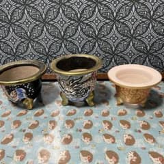 陶器製植木鉢 3個セット 万年青鉢、蘭鉢、中古 - メルカリ