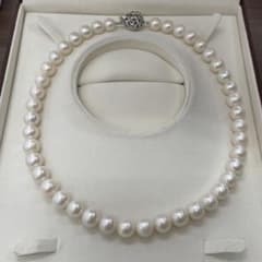 遺品整理 生前整理 大粒本真珠？パール風？ネックレス 約9㎜ - メルカリ