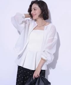 新品 未使用 アルページュストーリー レース付きメッシュブルゾン