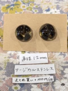 天然石のピアス　黒水晶のサムネイル