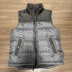 COACH ダウンベスト グレー ブラック175/100A - メルカリ