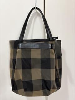 ボーデッサン　 チェック柄 チュールナイロン トートバッグ　美品♡のサムネイル