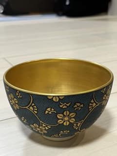 仲田錦玉 ★ 渦打 青粒 茶碗 ★ 共箱 ★ 金彩 ★ 茶道具 ★のサムネイル