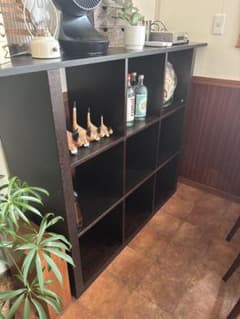 木製オープンシェルフ ダークブラウン　引き取り限定 木製オープンシェルフ ダークブラウン 引き取り限定 - メルカリ