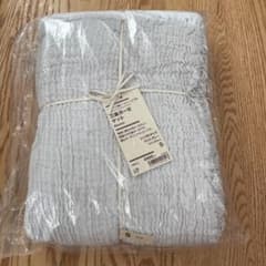 無印良品　三重ガーゼケット　ライトグレー　シングルサイズのサムネイル