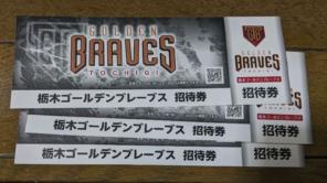 栃木ゴールデンブレーブス　招待券のサムネイル