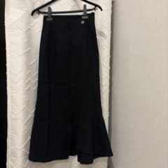 【美品✨未使用品】ラップ風 マーメイドスカート黒Sのサムネイル