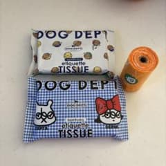 DOG DEPT ウェットティッシュ 2個とマナー袋のセット