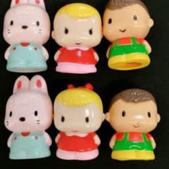 Deadstock Girl and Boy Rabbit Soft Vinyl Figure Dolls (6 pieces) Retro