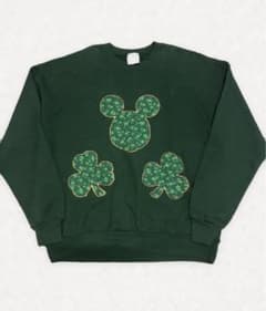 Made in USA Mickey Mouse Sweatshirt JERZEES St. Patrick's Day