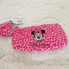 新品 ミニー ヒョウ柄ペンケース ピンクのサムネイル