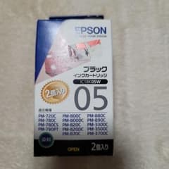 【新品！！】EPSON ブラックインクカートリッジ IC1BK05W 2個入りのサムネイル