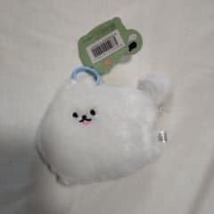 るんるんポメラニアン カラビナ付きポーチ ホワイト - メルカリ