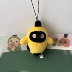 LOVOT ぬいぐるみ イエロー ブラック　ゴム紐付き