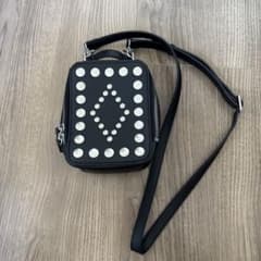 MOUSSY スタッズ付きショルダーバッグ 黒のサムネイル