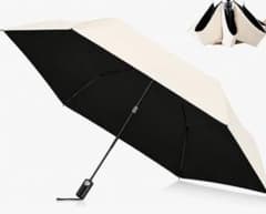 晴雨兼用 折りたたみ傘 アイボリー×ブラックのサムネイル