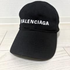 ✨美品✨BALENCIAGA キャップ L59 ロゴ 浅め マジックテープ 黒 - メルカリ