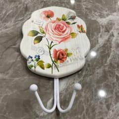 花柄壁掛けフック　壁掛けハンガーW ウォールハンガーのサムネイル