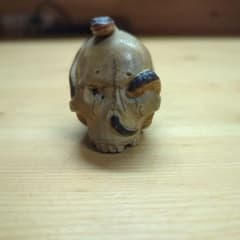 スカル 蛇 モチーフ 陶器製 置物 頭蓋骨 髑髏 しゃれこうべ ドクロ