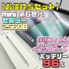 【お得セット】BT96％ セルラー 256GB mini6 付属品セット 225 お得セット】BT96％ セルラー 256GB mini6 付属品セット 225 - メルカリ