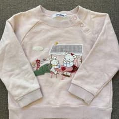 さくらんぼさん専用　 familiar ピンク トレーナー 動物刺繍のサムネイル