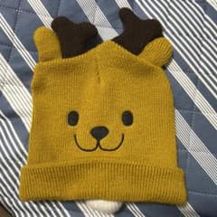 鹿のニット帽子