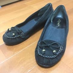 銀座かねまつ GINZA Kanematsu モカシンシューズ スウェード 24のサムネイル