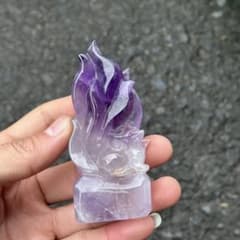 天然石アメジストの九尾狐 ご購入前に在庫確認必要G.853 - メルカリ
