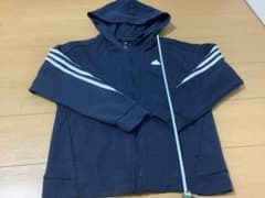adidas フルジップパーカー 150サイズ ネイビー