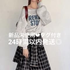 【美品】GRL デニムロゴ刺繍オフショルダースウェットトップス［pm527］Fのサムネイル