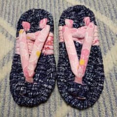 ハンドメイド 布ぞうり 布草履　25cm ③のサムネイル