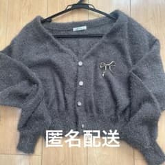 OLIVE des OLIVE ふわふわ ニットカーディガン リボンのサムネイル