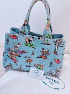 PRADA プラダ カナパ ハンドバッグ トートバッグ キャンバス サーフィン PRADA プラダ カナパ ハンドバッグ トートバッグ キャンバス