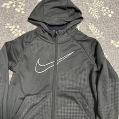 ナイキNIKE DRI-FIT ジップアップパーカー グレーブラックxsサイズのサムネイル