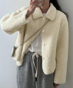 ボアジャケット アイボリーのサムネイル
