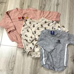 長袖ロンパース　3枚セットのサムネイル