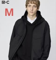 新品・タグ付き】ユニクロC ブロックテック パーカ ブラック М