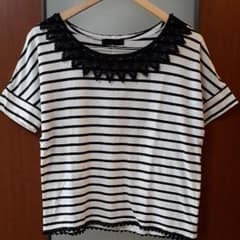 JEANASIS ジーナシス★レースボーダーカットソーのサムネイル
