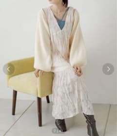 kastane シアージャガードレース ノースリーブワンピースのサムネイル
