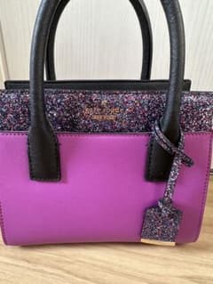 Kate Spade ハンドバッグ 紫と黒のグリッター 赤と黒のサムネイル