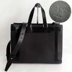 ルイヴィトン タイガ カスベックPM 2way トートバッグ LVロゴ レザー黒 