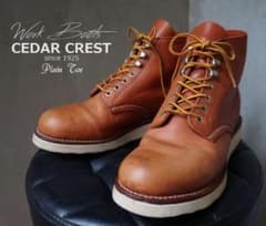 セダークレスト CEDAR CREST 赤茶革 プレーントゥ ワークブーツ 27