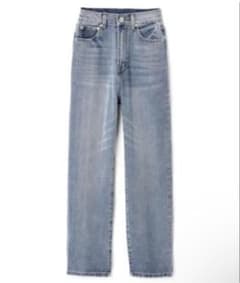 GRL cu181 ハイウエストストレートデニムパンツ