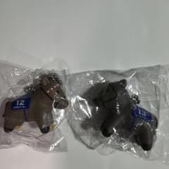 メジロパーマー ＆ ソングライン 競走馬 ミニフィギュア キーホルダーのサムネイル