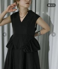 黒ワンピース　ブラック　ドレスのサムネイル