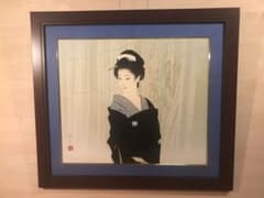 志村立美「木場(Ⅰ)」シルクスクリーン　刷り込みサイン・落款・作品証明シール有り 志村立美「木場(Ⅰ)」シルクスクリーン 刷り込みサイン・落款・作品