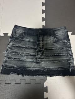 ダメージ加工 デニムミニスカート - メルカリ