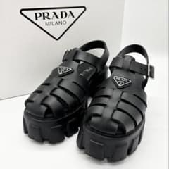 極美品 PRADA プラダ モノリス ラバー サンダル 35サイズ ブラック 極美品 PRADA プラダ モノリス ラバー サンダル 35サイズ ブラック