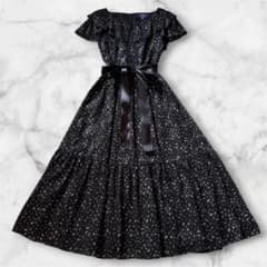 【試着のみ】 エムズグレイシー フラワージャガード シフォン ロング ワンピース 試着のみ】 エムズグレイシー フラワージャガード シフォン ロング
